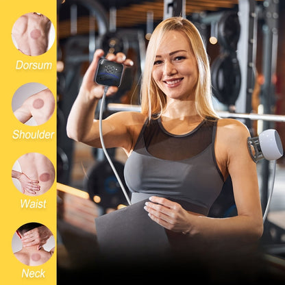 Electric Cupping Massage Device with Remote Control, Neck Back Waist Shoulder Massager, 3 Modes, Hot Compress Therapy