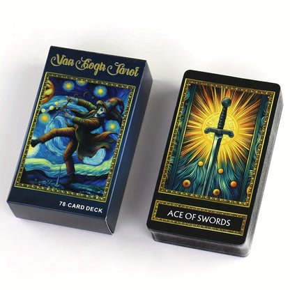 Van Gogh Tarot Cards 78 Card Deck – Art-Inspired High Quality Paper Divination Tool for Adults Teens Beginners Collectors Spiritual Gift