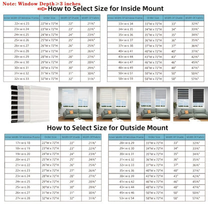 Cordless Zebra Roller Shade with Valance, Day Night Window Blind, Dual Layer Window Treatment Mesh Opaque Fabric