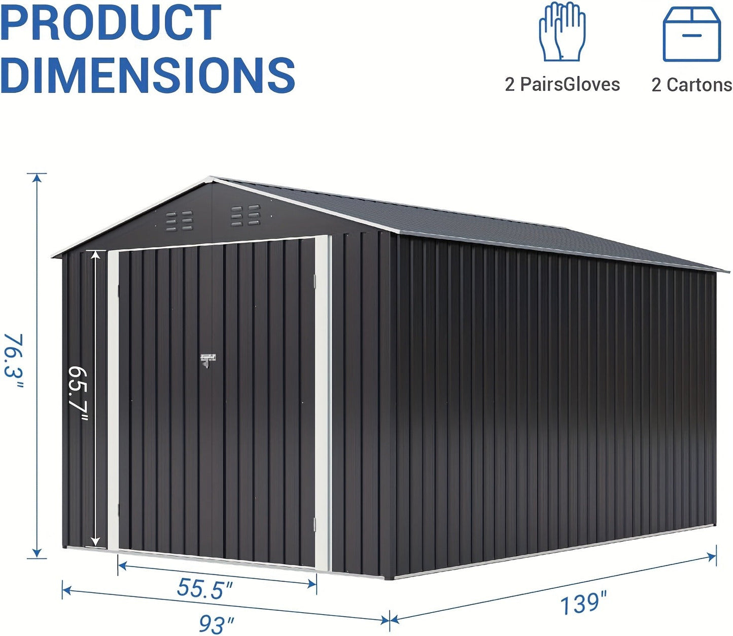 Polycarbonate Greenhouse Kit with Frame, for Garden, Patio and Yard Use, with the Listed Configuration