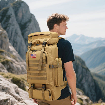 Tall Flap-Top Tactical Rucksack with Lower Utility Pouch and Eleven Color or Camouflage Options