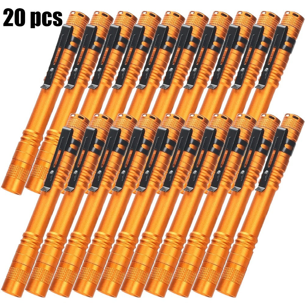 Pen Light Flashlights Bulk Pack with Clip – Mini Slim LED Pocket Torch for Camping, Outdoor, Home & Emergency Use