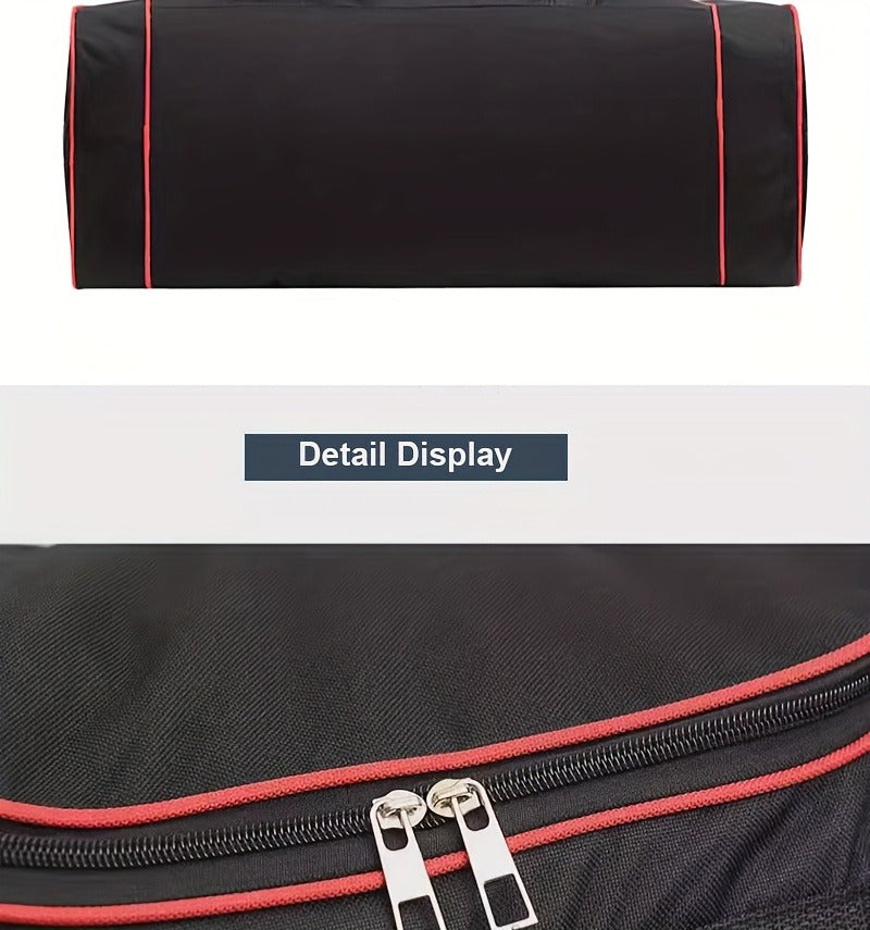 Gym Duffel Bag Large Capacity Travel Bag for Men Women Heavy Duty Polyester Multi Pocket Adjustable Shoulder Strap Zipper Closure