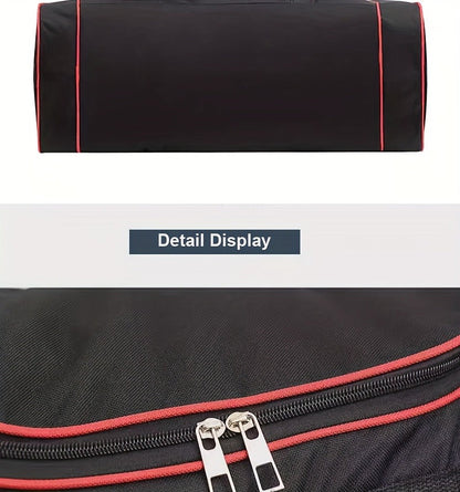 Gym Duffel Bag Large Capacity Travel Bag for Men Women Heavy Duty Polyester Multi Pocket Adjustable Shoulder Strap Zipper Closure