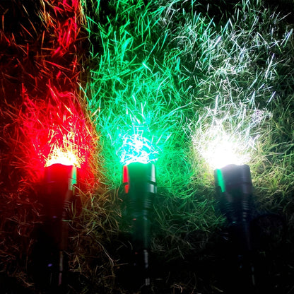 Flashlight Red, Green or White Hunting Light with Remote Switch, 18650 Battery and Mount Options