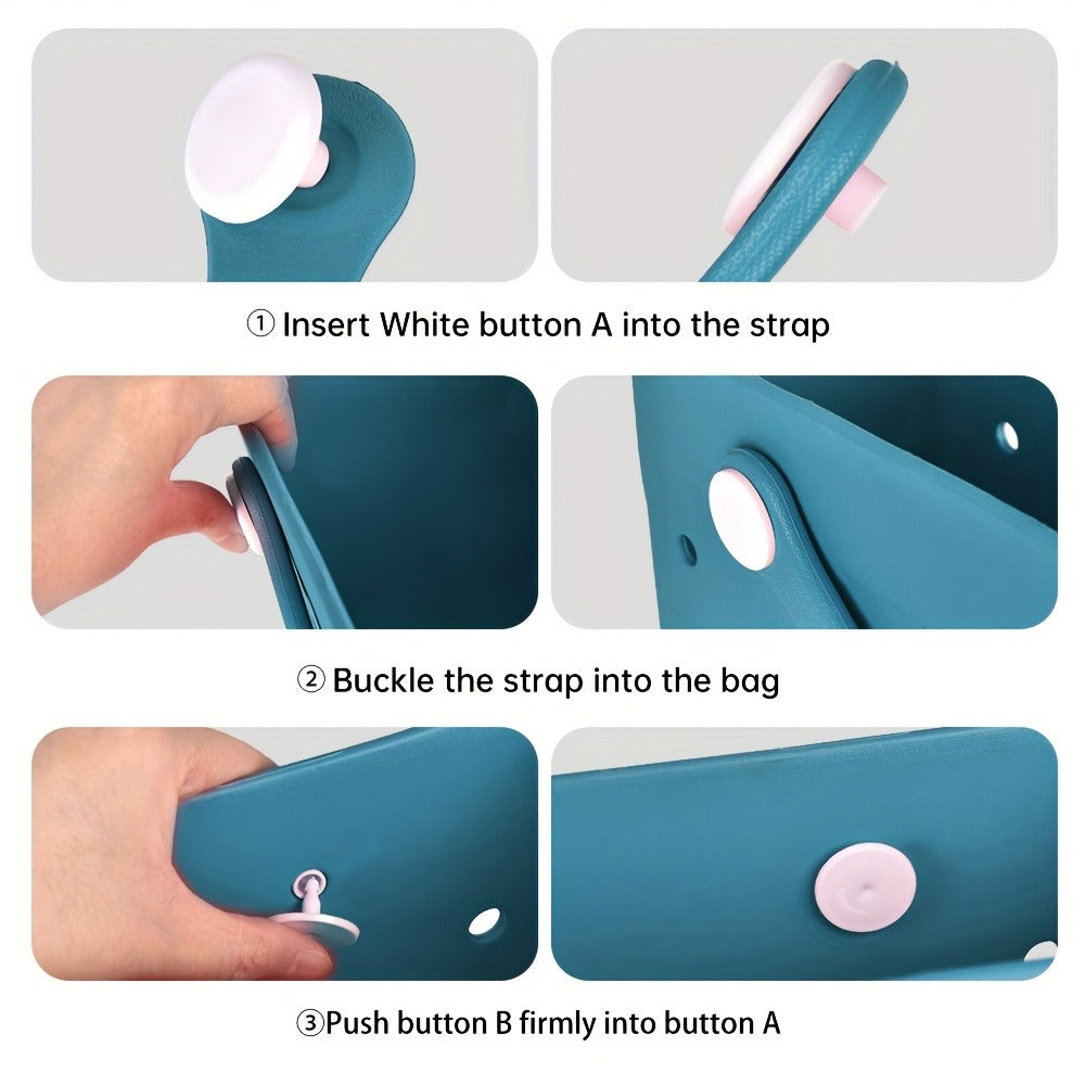 EVA Beach Bag for Women with Drainage Holes Waterproof Tote Bag Summer Outdoor Camping Shopping Travel Bag with Cute Decorations