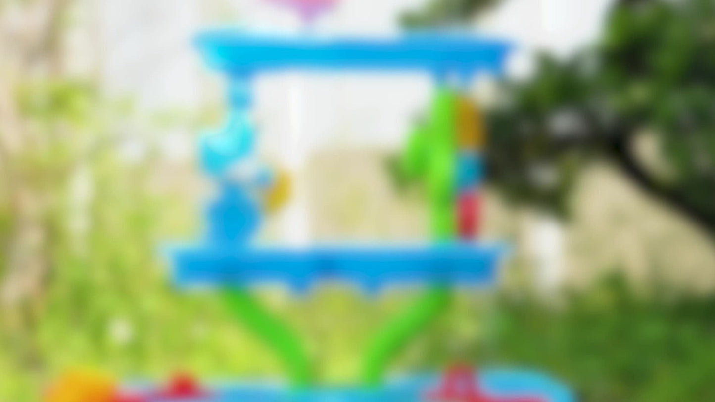 Water Play Table for Kids Double-Sided Waterfall & Beach Sand Zone, Outdoor Sensory Activity Toy for Toddlers Ages 3+