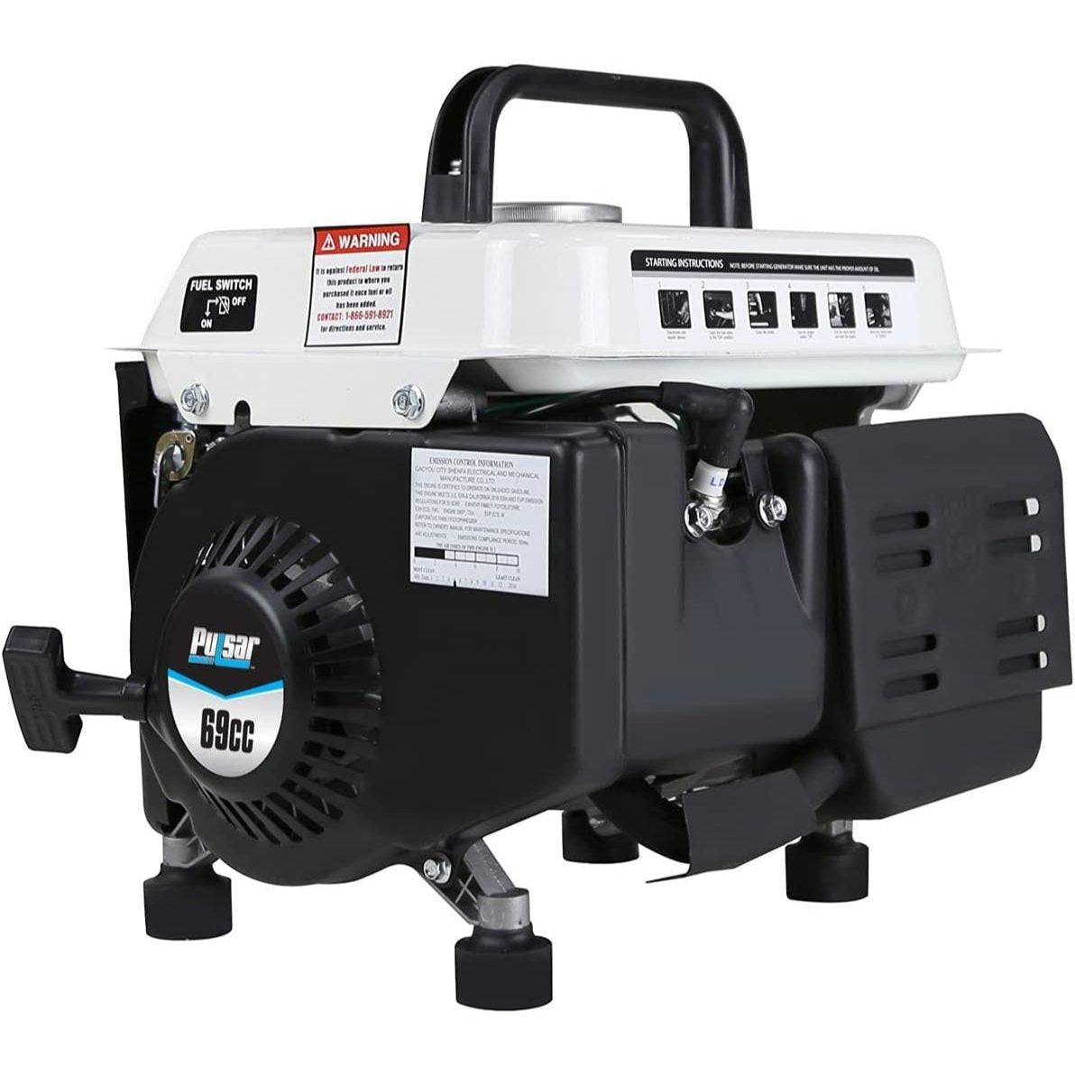 Portable Generator Gas Powered, Camping Emergency Tailgating Outdoor for Garden, Patio and Yard Use