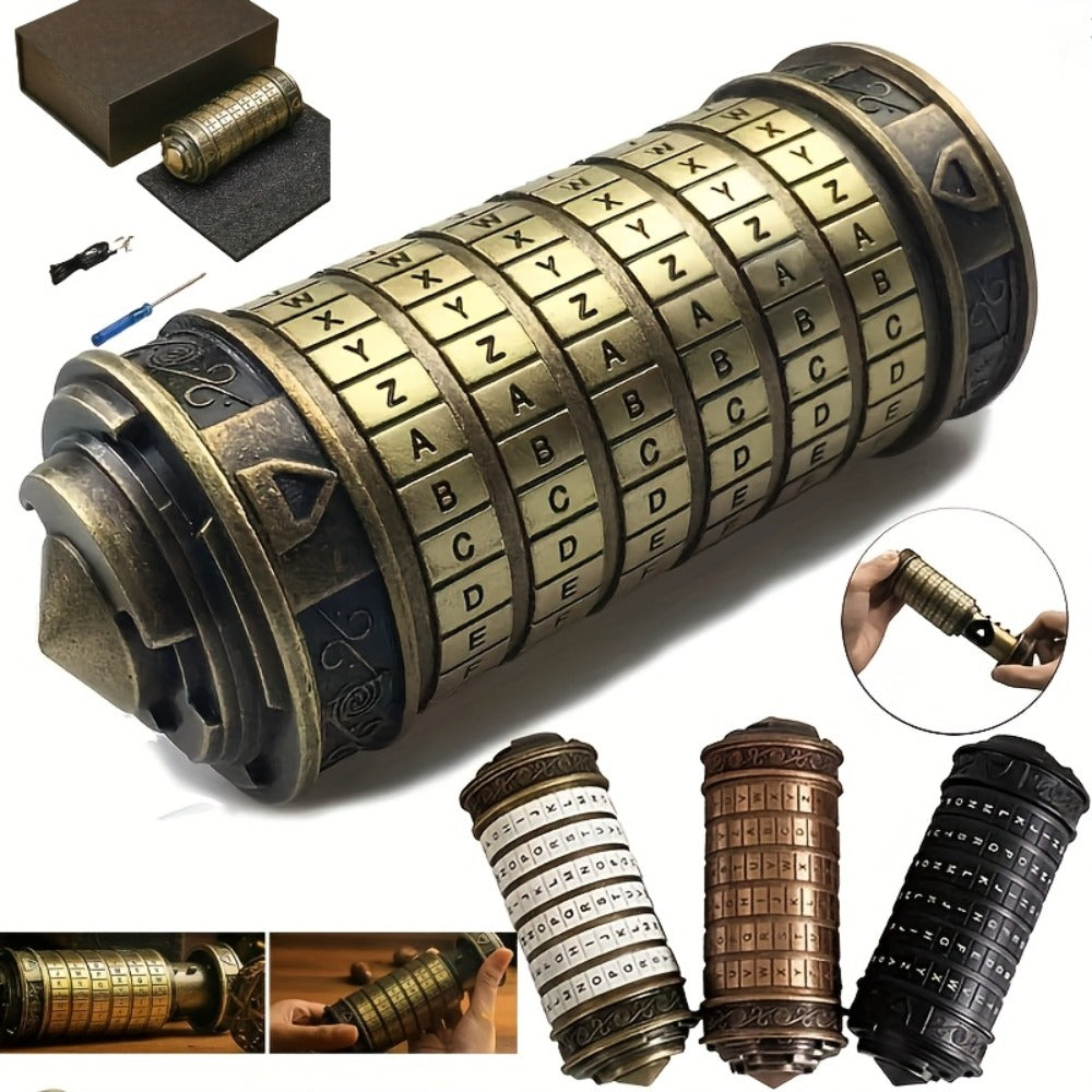 Brain Teaser Combination Lock Puzzle Gift Set, Retro Mini Lock Brain Game for Adults Teens