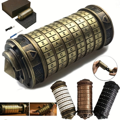 Brain Teaser Combination Lock Puzzle Gift Set, Retro Mini Lock Brain Game for Adults Teens