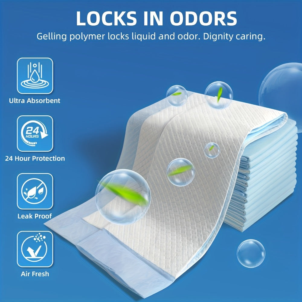 Disposable Incontinence Bed Pads for Adults and Elderly Thickened Highly Leak-Proof Underpads for Entryways, Bedrooms and Living Spaces