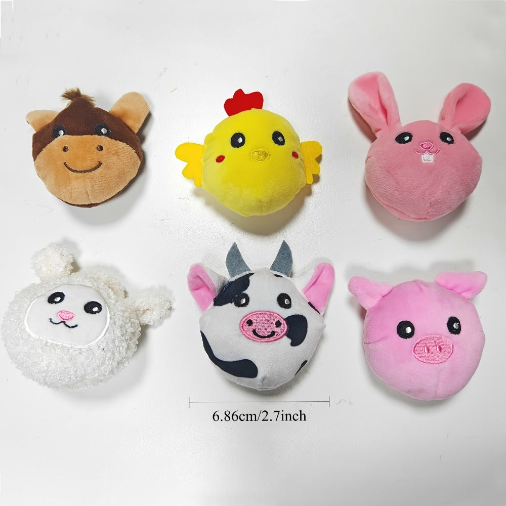 Farm Playset Baby Toy with 6 Plush Animals, Barn, Rattle, Crinkle & Mirror, Portable Sensory Learning Toy for Babies & Toddlers