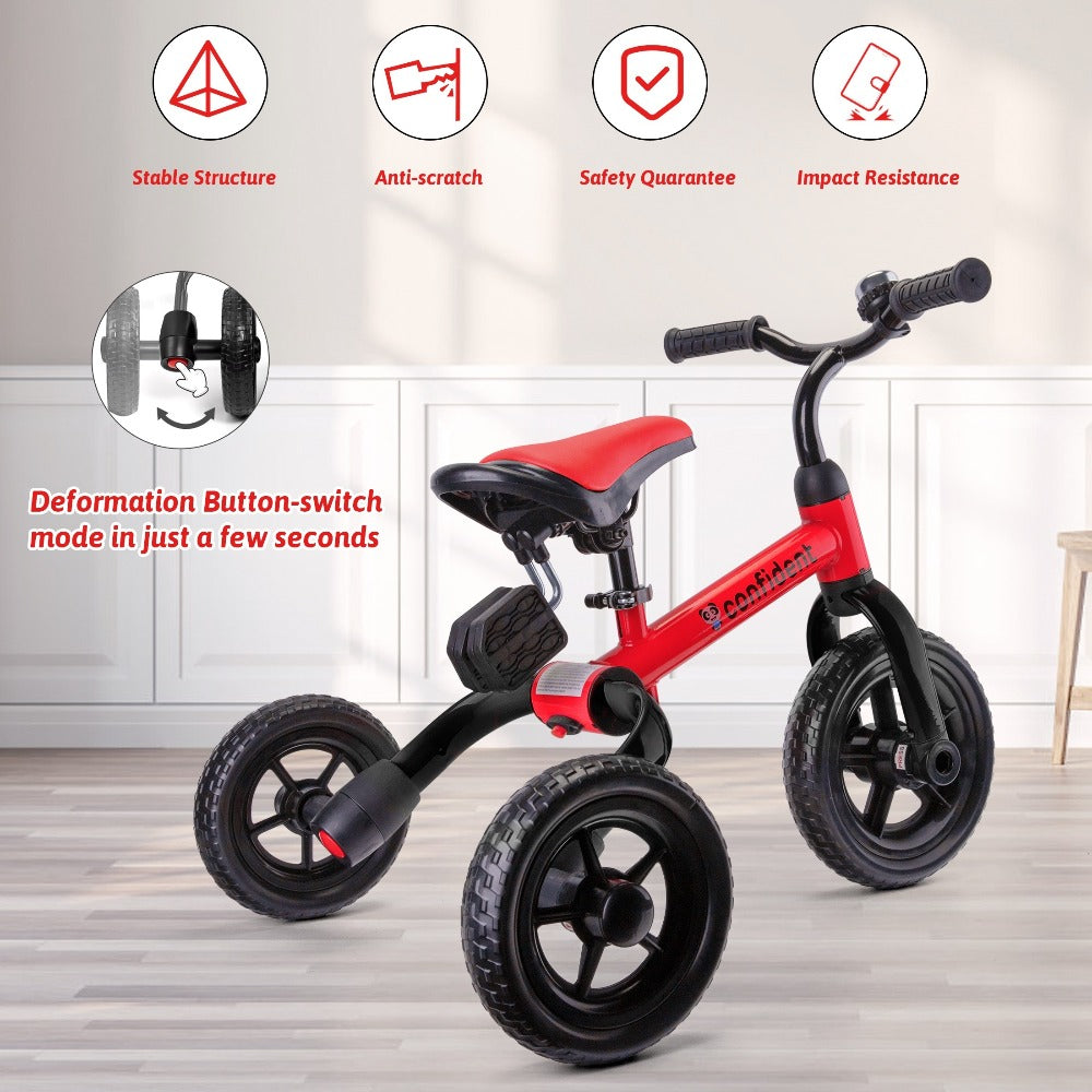 3-in-1 Foldable Toddler Tricycle Balance Bike with Detachable Pedals with the Listed Color, Size or Set Options for Everyday Use
