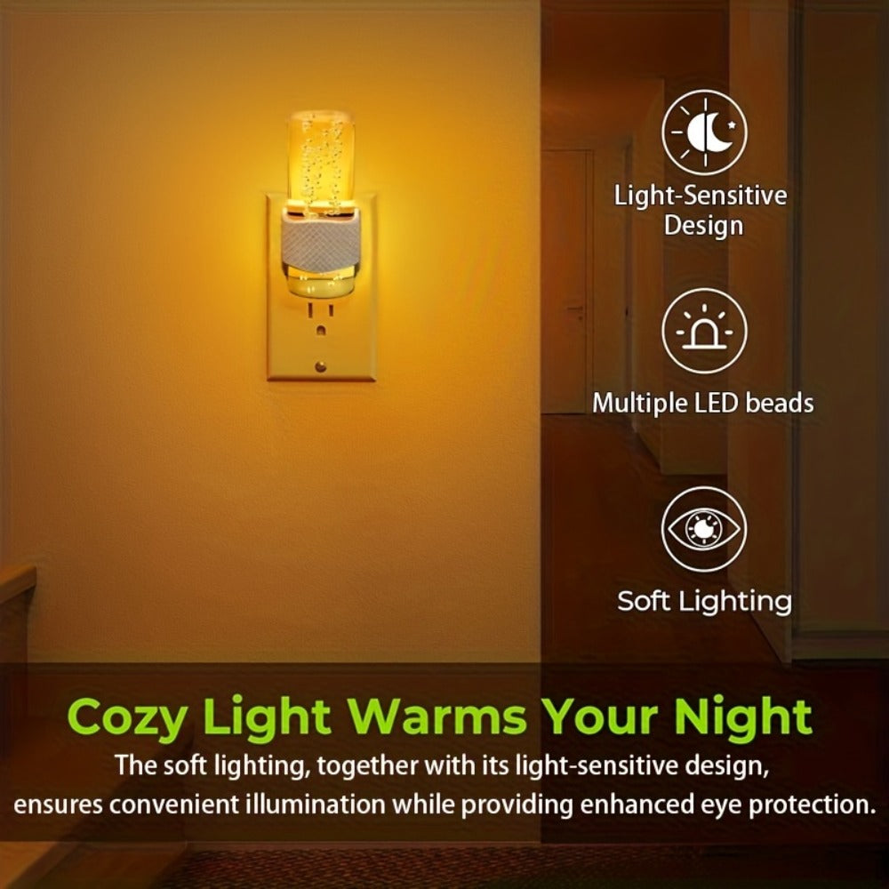 LED Night Light Plug In Wall, Dimmable 3000K Warm White Night Lights with Auto Light Sensor, Adjustable Brightness Modern Plug-In Night