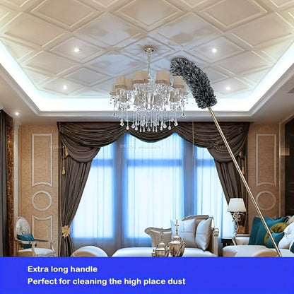 Ceiling Mop Adjustable Bendable Microfiber Duster Reusable High Reach Cleaning Tool for High for Entryways, Bedrooms and Living Spaces