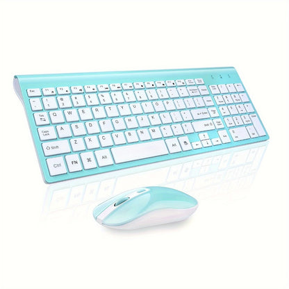 2.4G Wireless Keyboard and Mouse Combo Ultra-Thin Slim Full Size with Numpad Silent Keys Plug for an Everyday Personal Care Routine
