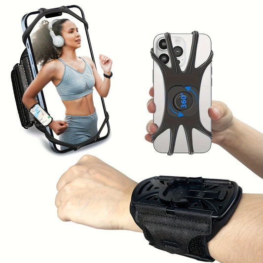 360° Rotation Sports Phone Arm Strap Wrist Holder for Running Gym Workout – Removable Adjustable Armband for 4.5 to 7 Inch Phones iPhone
