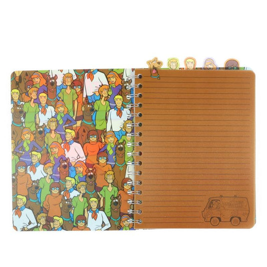 Scooby-Doo Spiral Notebook for Kids Mystery Machine 5-Tab Journal 75 Lined Pages Character Bookmark Tabs