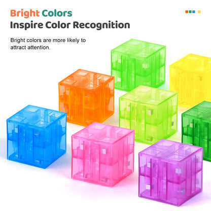 Magnetic Building Blocks 100pcs Colorful Transparent Cube Construction Set, Creative STEM Physics Learning Toy for Boys & Girls