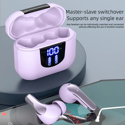 Bass Stereo Wireless Earphones Bluetooth 5.4, Playtime In-Ear Earbuds with Noise Cancelling Mic & LED Display
