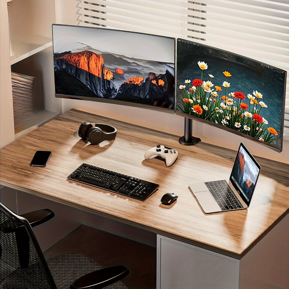 Single & Dual Monitor Mount for 13-32 Inch Screens, VESA Desk Mount Arm, 16.3" Height Extension, ±45° Tilt ±90° Swivel