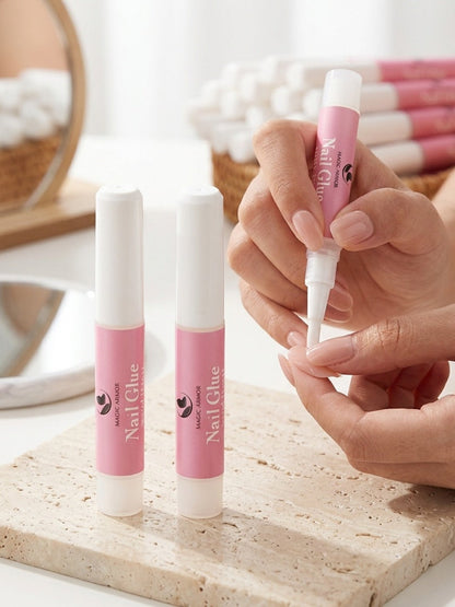 Press On Nail Glue 60pcs Professional Acrylic Nail Tip Adhesive – Super Strong Gel Formula for False Nails