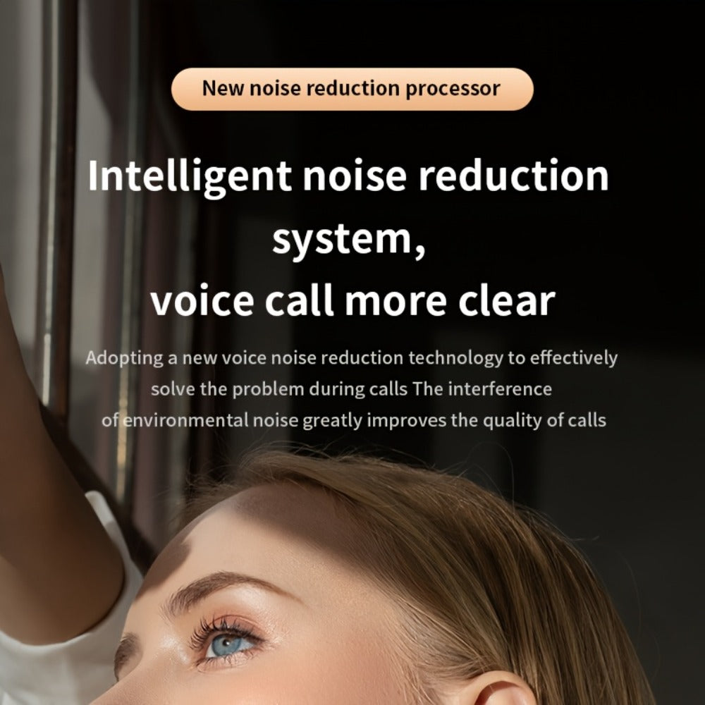 Low-Profile Round-Case Mini Sleep Earbuds with Digital Battery Display in Black, Khaki or White