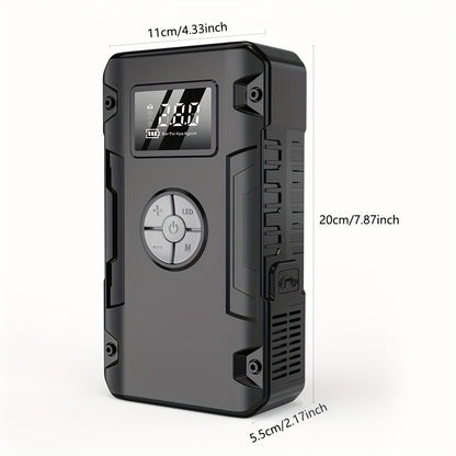 Jump Starter 10000A 7-in-1 with Air Pump – 150PSI Tire Inflator, Portable Battery Booster for Gas & Diesel, USB & USB-C Power Bank