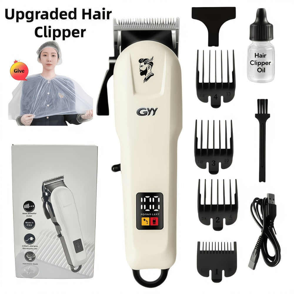 Hair Grooming Kit for Men - Electric Hair Clipper Set with Digital LCD Display, USB Rechargeable