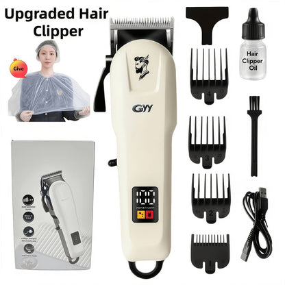 Hair Grooming Kit for Men - Electric Hair Clipper Set with Digital LCD Display, USB Rechargeable