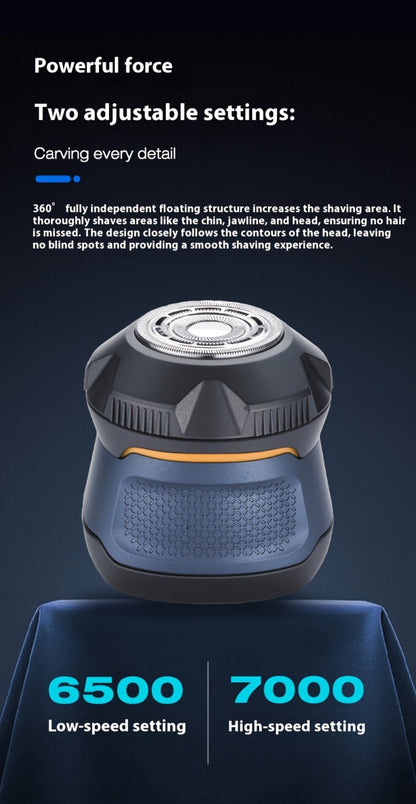 6D Floating Head Bald Head Shaver Self-Cut Electric Hair Clipper – 10W High Power 1400mAh USB-C Charging LED Display Two-Speed Travel Lock