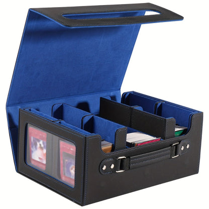 5-in-1 Card Storage Box 400+ Cards – Detachable Sports Card Organizer Display Case for Pokemon MTG Baseball Football TCG Trading Cards