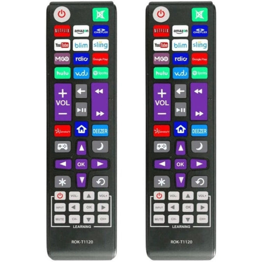2 Pack Roku TV Universal Remote Replacement, Compatible with TCL Sanyo LG RCA Philips Hitachi Onn Insignia Sharp JVC Roku TV