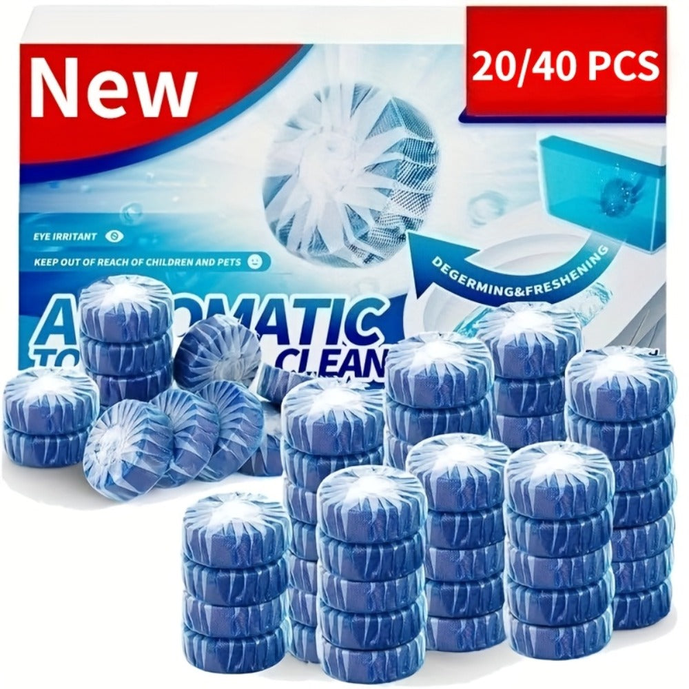 Mesh-Wrapped Toilet Bowl Cleaner Tablets in Blue, Pink or Three-Color 20- and 40-Pack Checkout Options