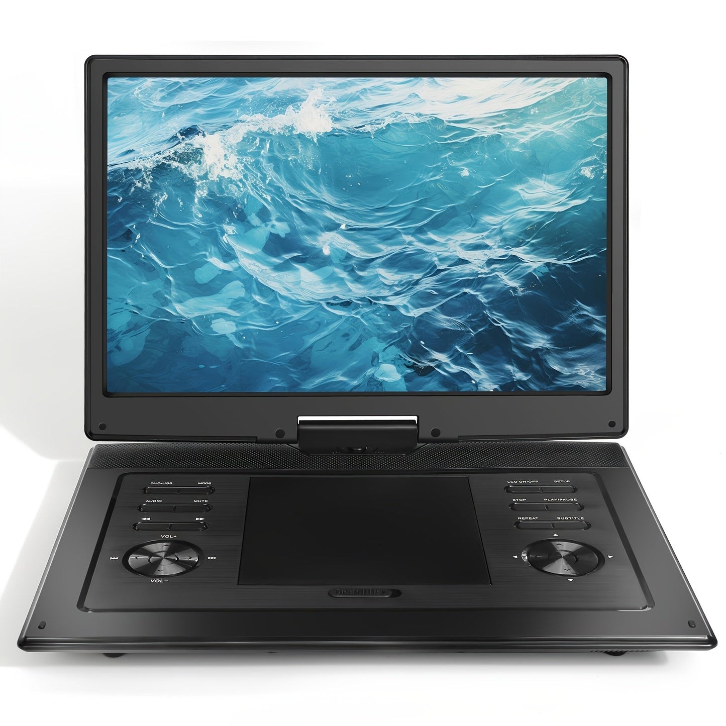 15.6-Inch Portable DVD Player with 1280 x 800 Swivel Screen, Dual Speakers, USB and SD Support