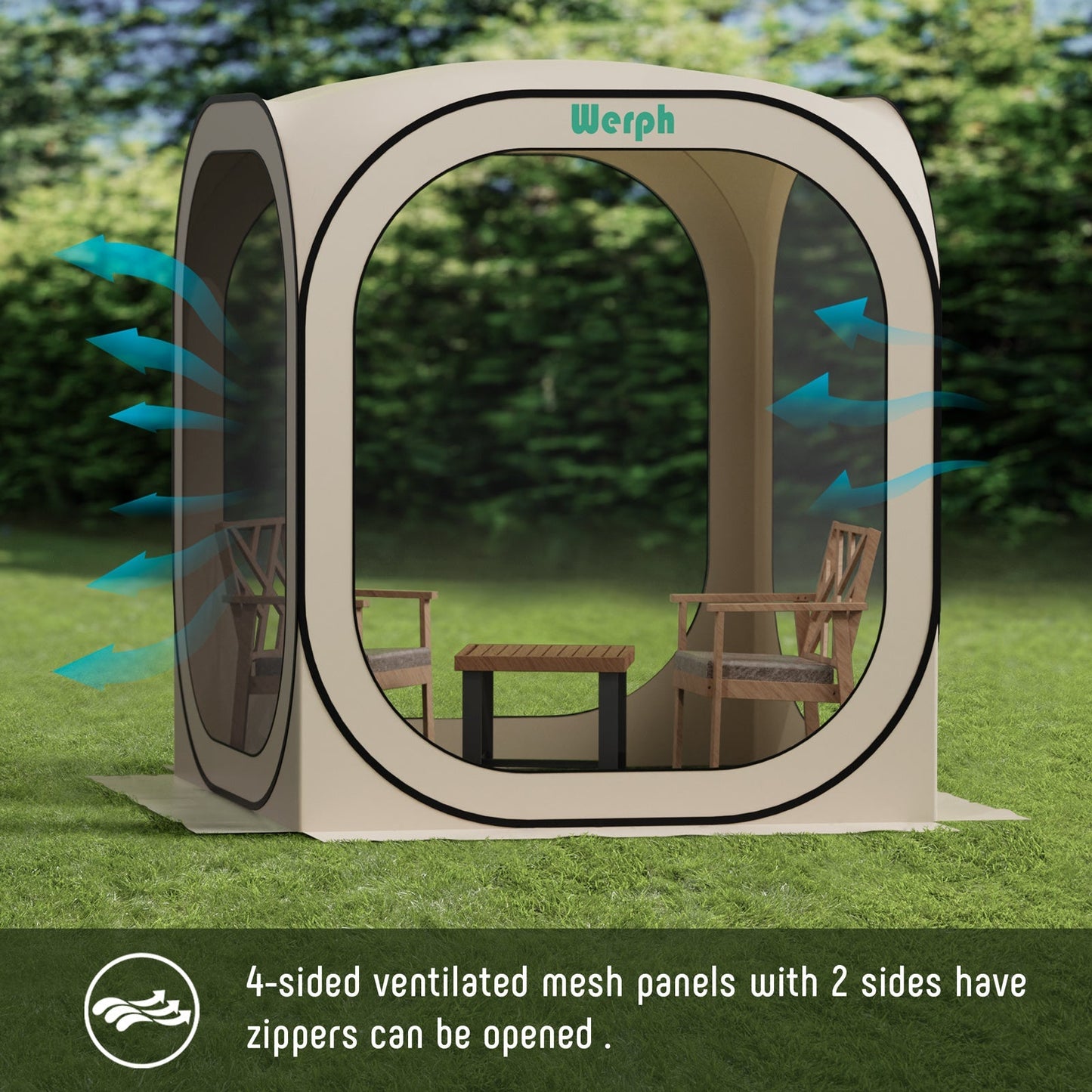 Gazebo Screen House 6x6ft Pop Up Canopy Mosquito Netting Backyard for Garden, Yard and Pest Management