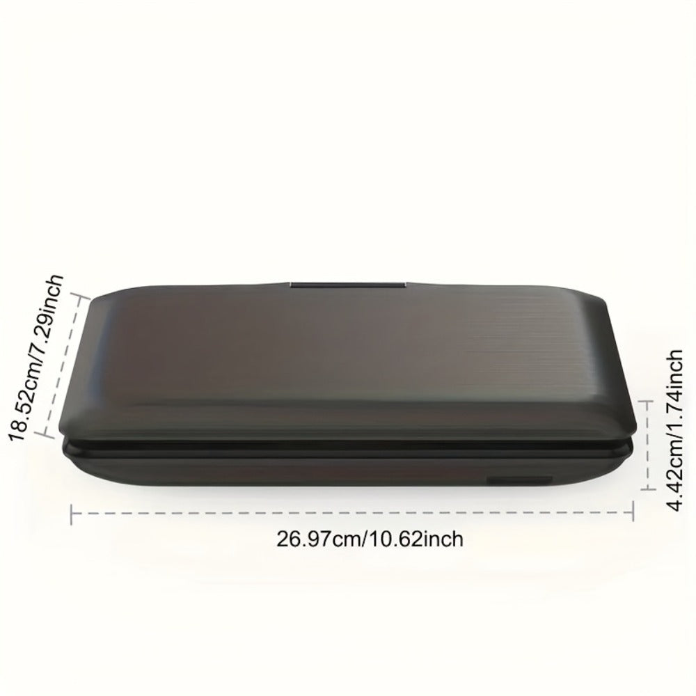 9.5-Inch Portable DVD Player with 270° Swivel Screen, Dual Speakers and Black or Blue Finish