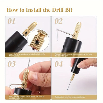 131PCS Resin Drilling Tool Set for Jewelry Making, 100 Eye Screws Gold & Silver, 8 Spiral Drill Bits