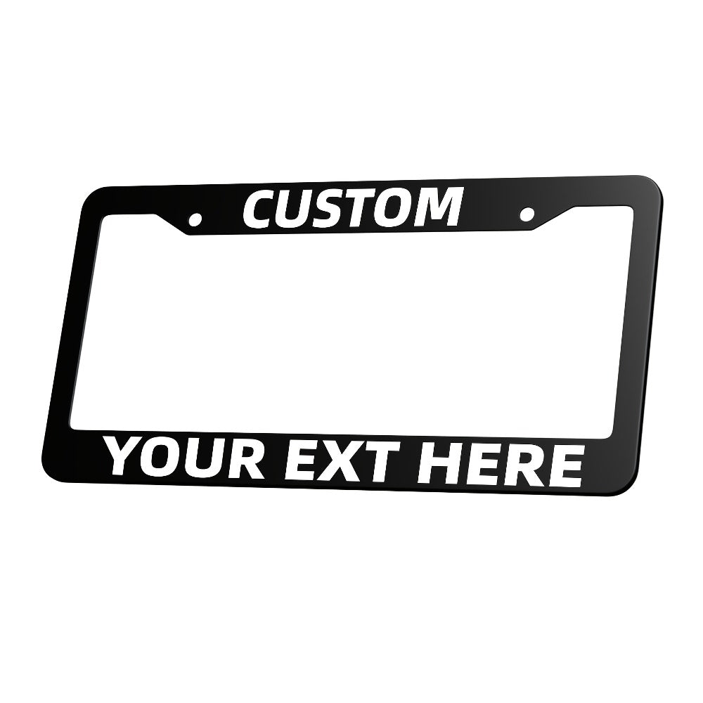 Custom License Plate Frame – 6 Font Styles, Heavy-Duty Weather-Resistant Car Tag Holder, Personalized Front & Rear License Plate Border