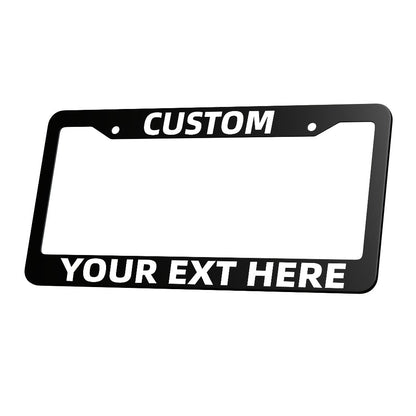 Custom License Plate Frame – 6 Font Styles, Heavy-Duty Weather-Resistant Car Tag Holder, Personalized Front & Rear License Plate Border