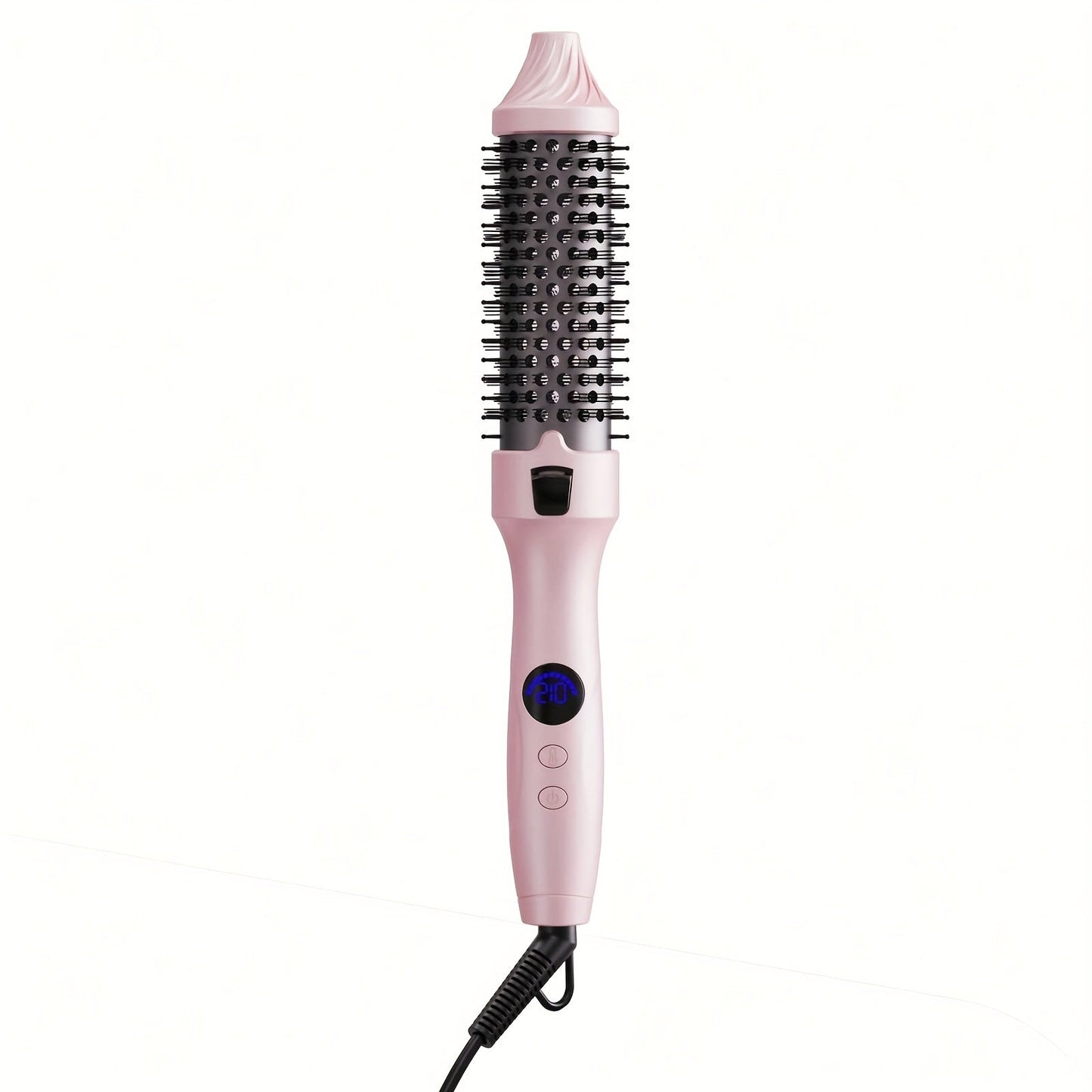 2-in-1 Hot Air Brush Straightener & Curler with Negative Ion Technology, Frizz-Free Blowout Brush with Adjustable Temp Control
