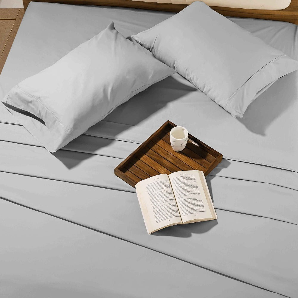 Egyptian Cotton Sheet Set, 1000 Thread Count Sateen Bedding with 16-Inch Deep Pocket, Twin-Full-Queen-King Sizes