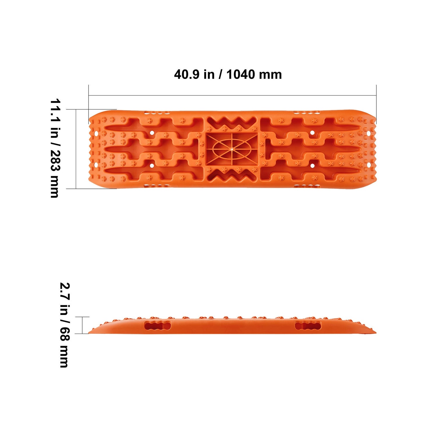 Traction Boards 2-Pack – 10-Ton Off-Road Vehicle Recovery Boards for Mud, Sand & Snow, High-Strength PP with Pull Straps & Storage Bag