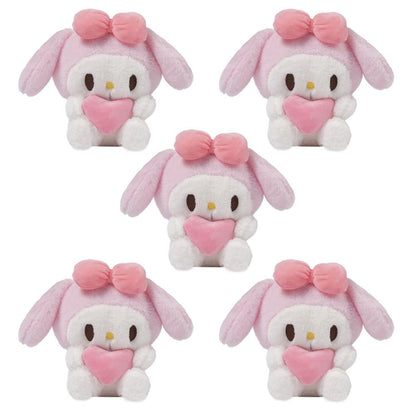 Hello Kitty Kuromi Plush Set 5pcs, Official Licensed Sanrio Stuffed Animals Holding Hearts