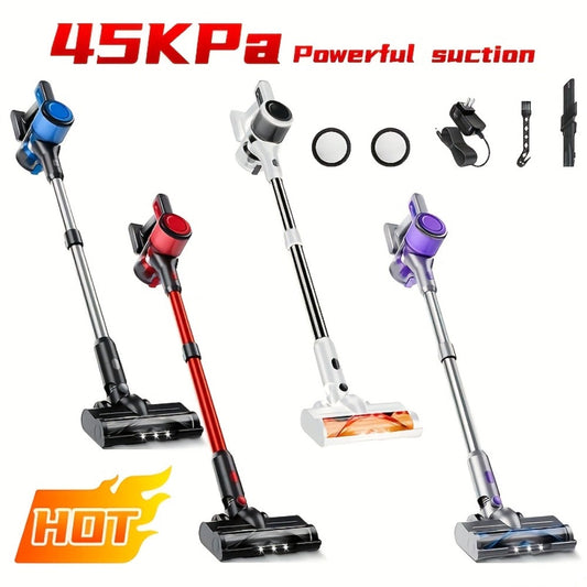 45KPA Cordless Stick Vacuum Cleaner 8-in-1 Rechargeable, Up to 45 Min Runtime Handheld Vacuum for Carpet Pet Hair Hardwood Floor Home