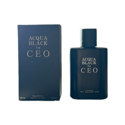 AOUA Black Acqua Aquatic Cologne for Men Eau de Parfum 3.4oz 100ml Fresh Lime Neroli Jasmine EDP Spray 1pc or 2pcs Set Gift for Him