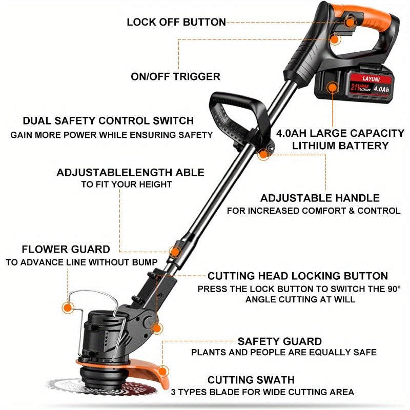Weed Wacker Blades, Brush Cutter Trimmer Lawn Mower Replacement for Garden, Patio and Yard Use
