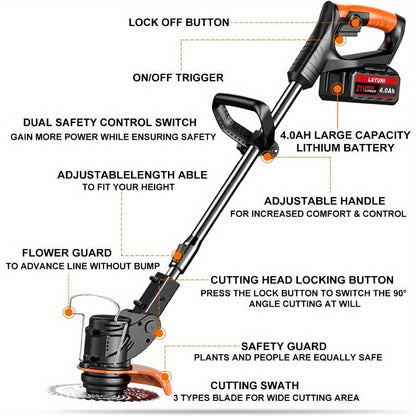Weed Wacker Blades, Brush Cutter Trimmer Lawn Mower Replacement for Garden, Patio and Yard Use
