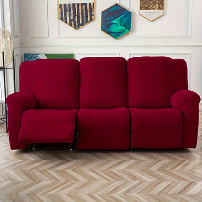 Sofa Cover Big-Leaf Jacquard High-Stretch Recliner Slipcover for 1, 2 or 3 Seats and Console Loveseats