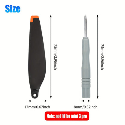DJI Mini 3 Replacement Propellers 16pcs, Low-Noise Quick-Release Drone Blades Upgrade Kit with Screws & Screwdrivers